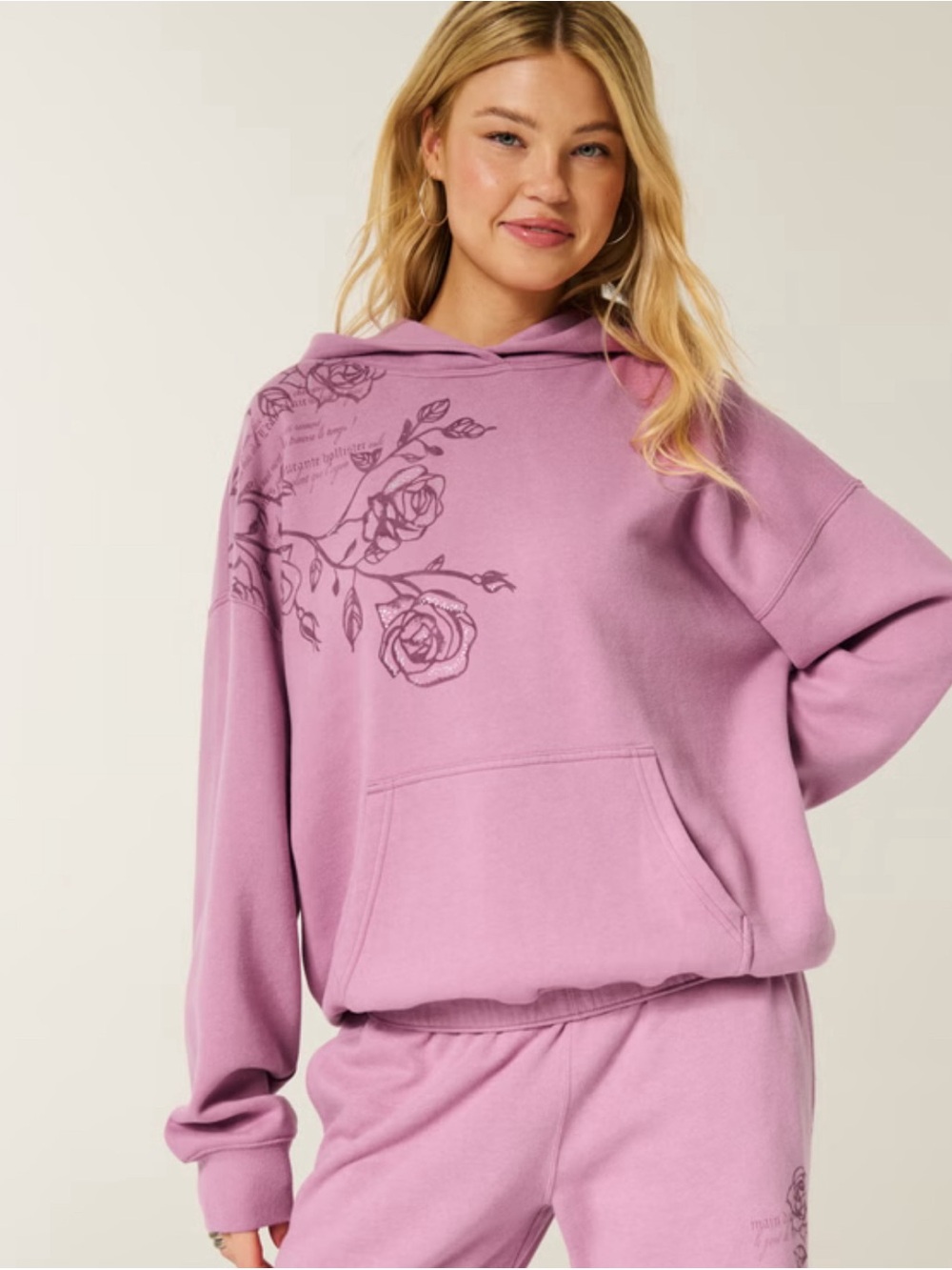 Hollister Oversized Rose Sweatshirt